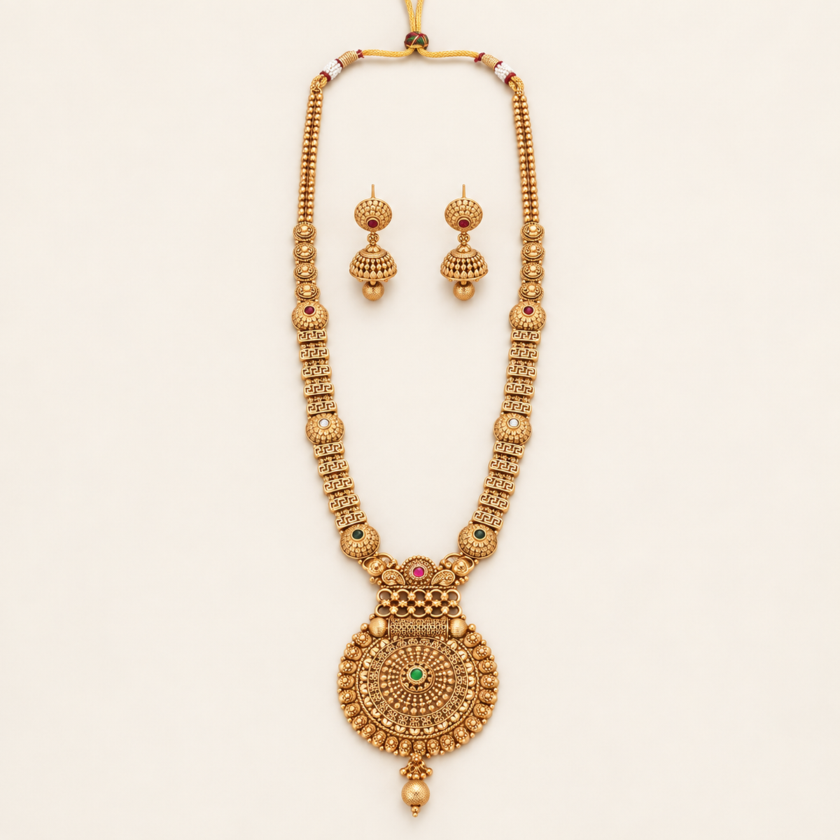 Antique Gold Heritage Necklace Set