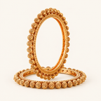 Gold Plated Plain Pacheli Bangle Set