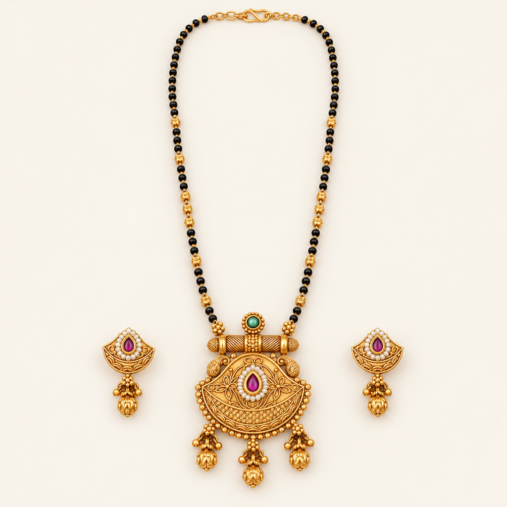 Antique Gold Chandrika Mangalsutra Set