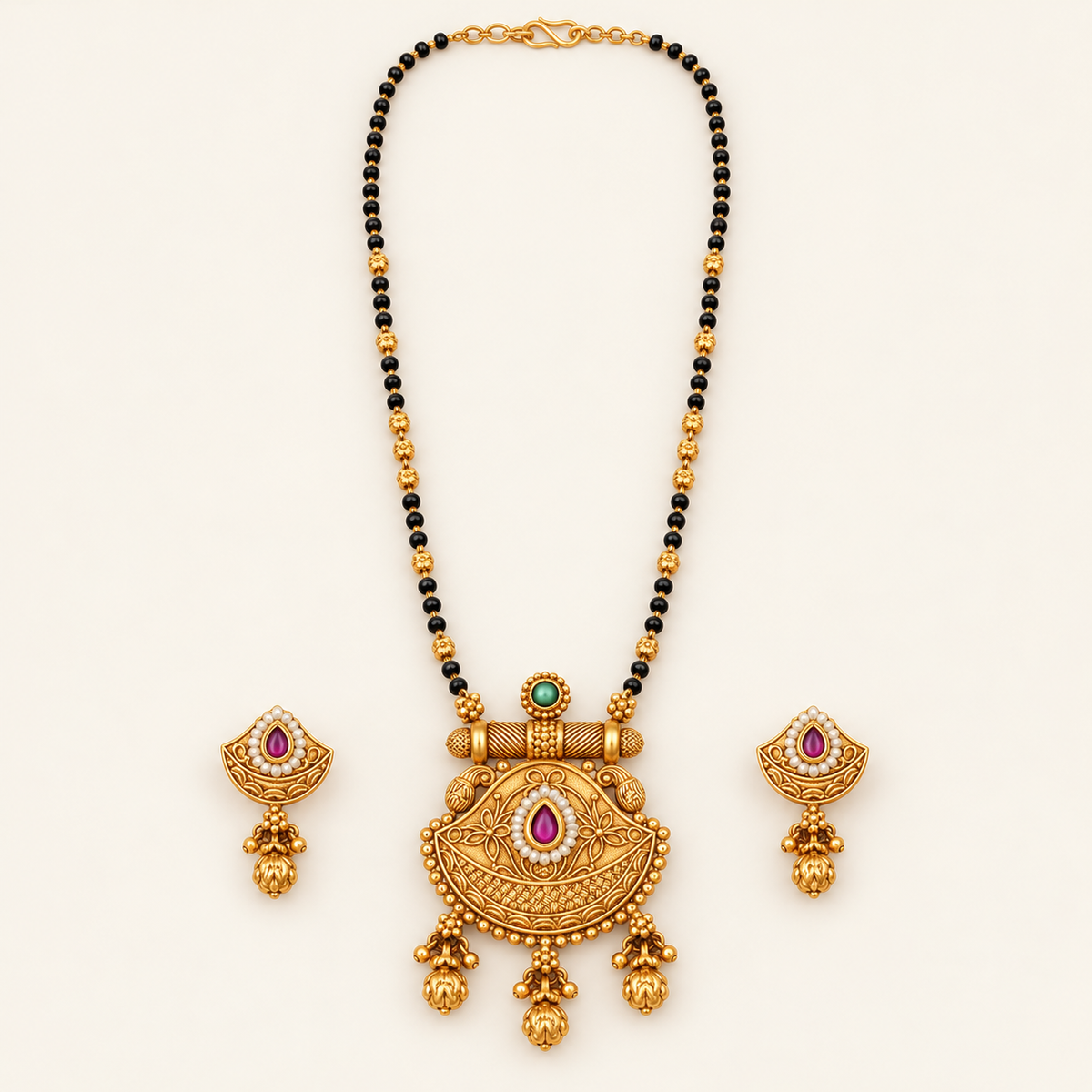 Antique Gold Chandrika Mangalsutra Set