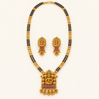 Gold Plated Long Maa Lakshmi Mangalstura Set