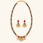 Elegant antique gold stone mangalsutra set