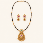 Antique Gold Pear Shape Mangalsutra Set