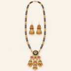 Long amazing antique gold rajwadi magalsutra set