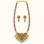 Antique Gold Maa Lakshmi Stone Mangalstura Set
