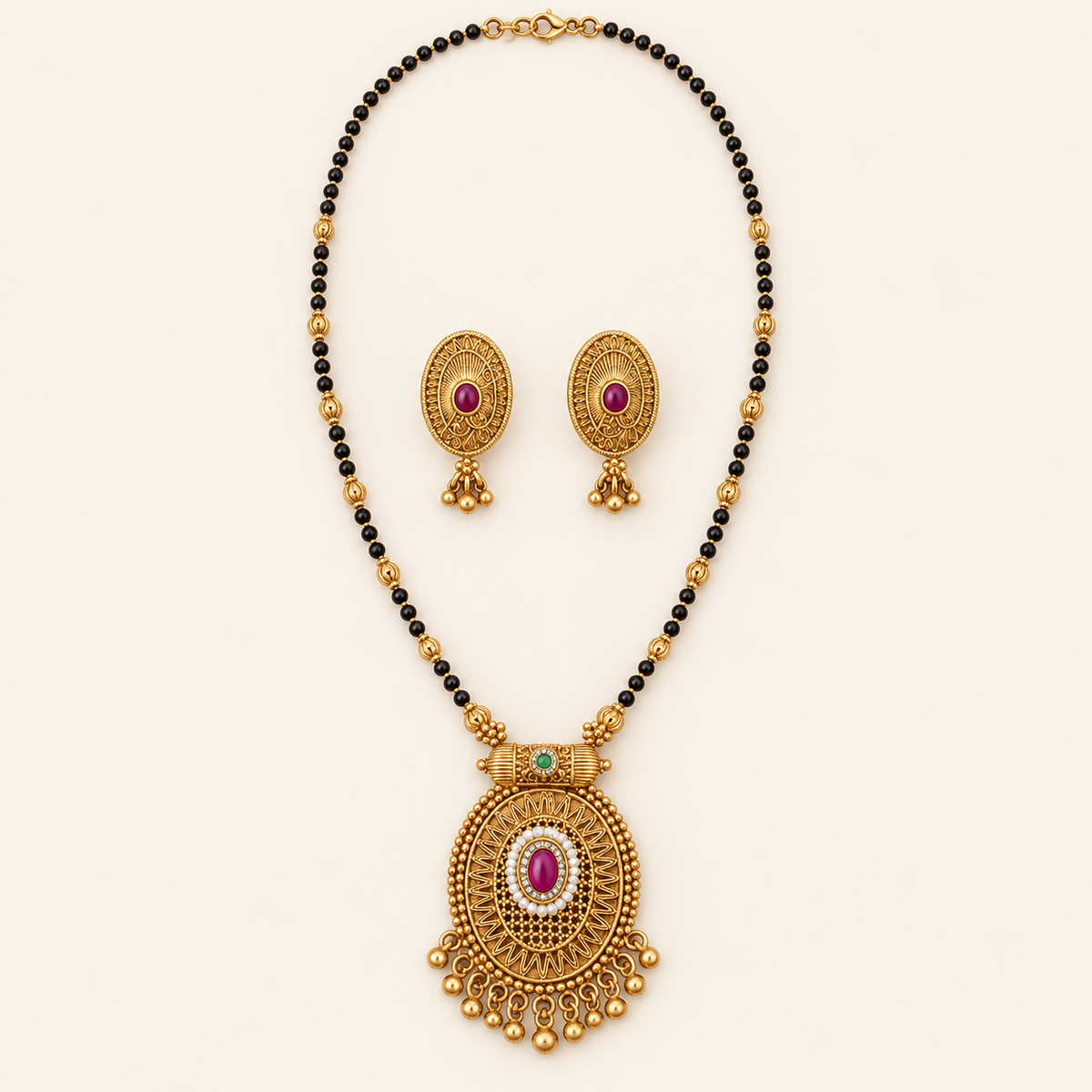 Antique Gold Mangalsutra Set