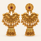 Antique Gold Plated Long Jhumka Earring For Women