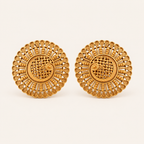 Gold Plated Plain Peacock Stud