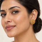 Gold Plated Plain Peacock Stud