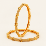Gold Plated Plain Bangle Set