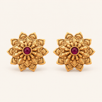 Antique Gold Star Stud Earring