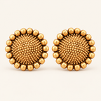 Antique Gold Plain Stud