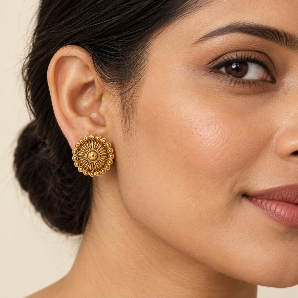 Gold Plated Plain Stud