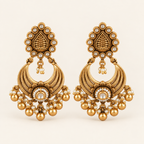 Stunning antique gold ball drop earring