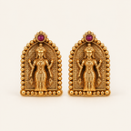 Beautiful maa lakshmi gold stud earring