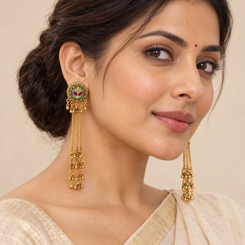 Antique Gold Aarika Latakan Drop Earring