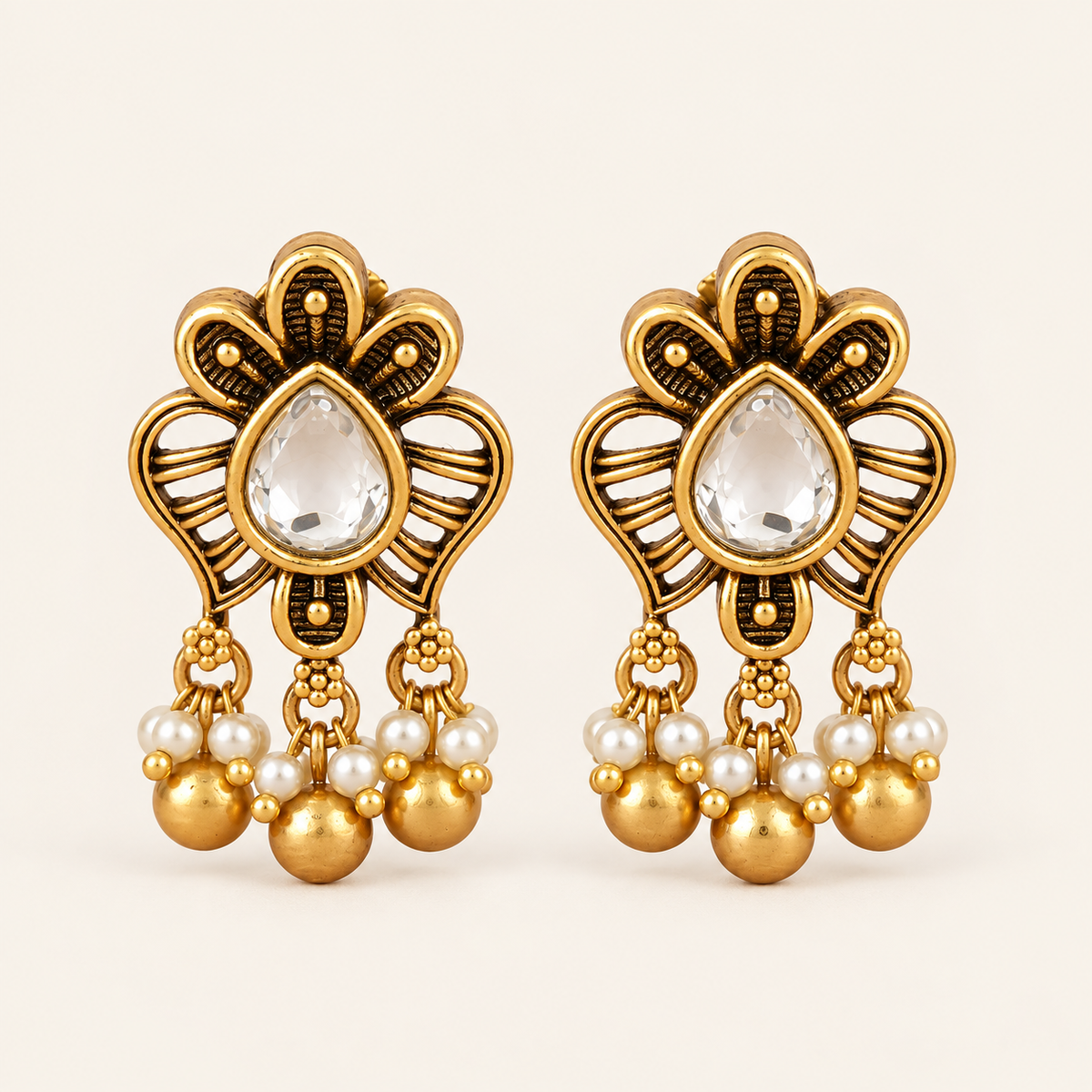 Cute elegant kundan antique earring for women