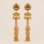 Antique Gold Sunehri Jhalar Danglers