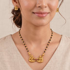 Traditional antique gold ram sita infinity mangalstura set