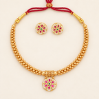 Stunning antique gold floral necklace set