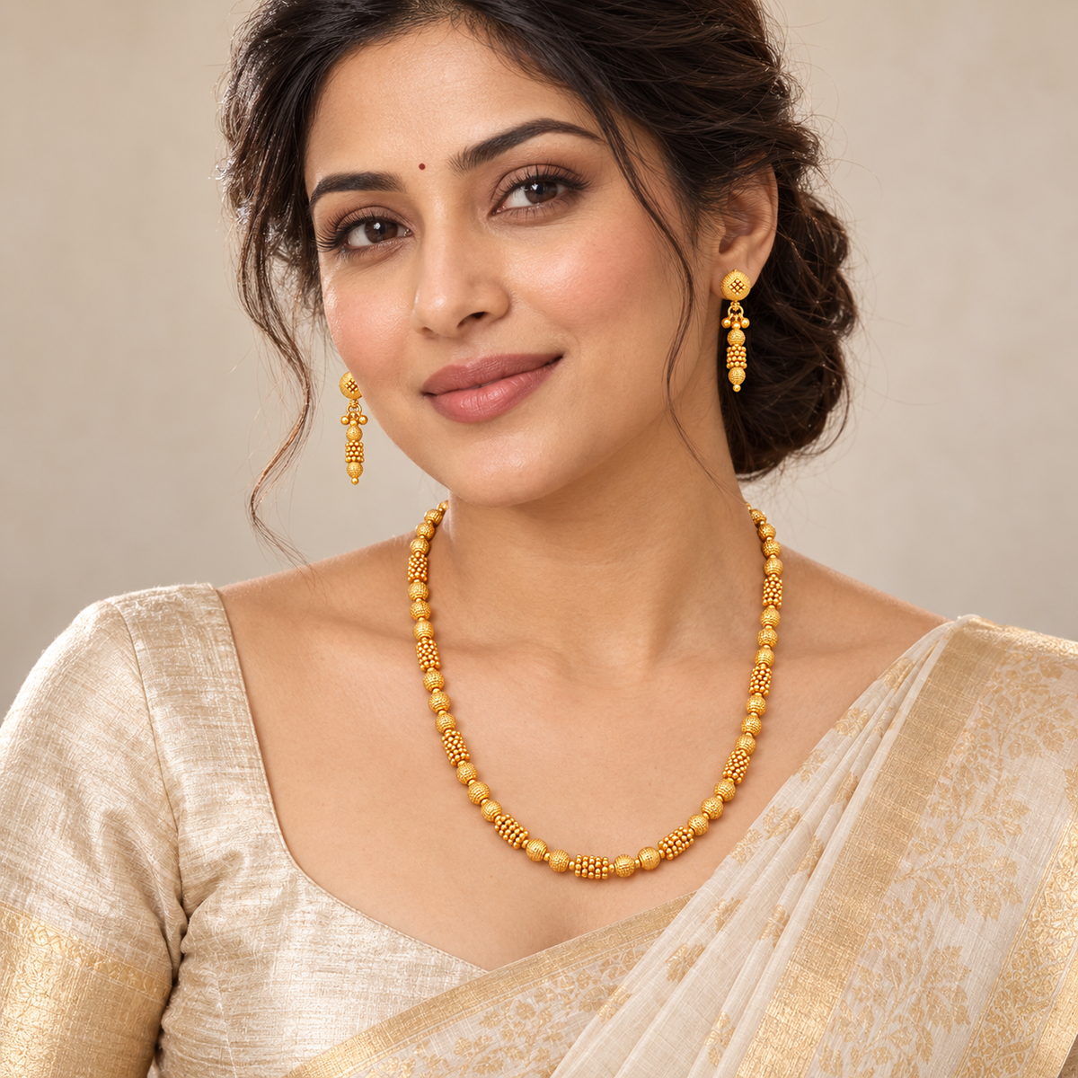 Beautiful gold mala set