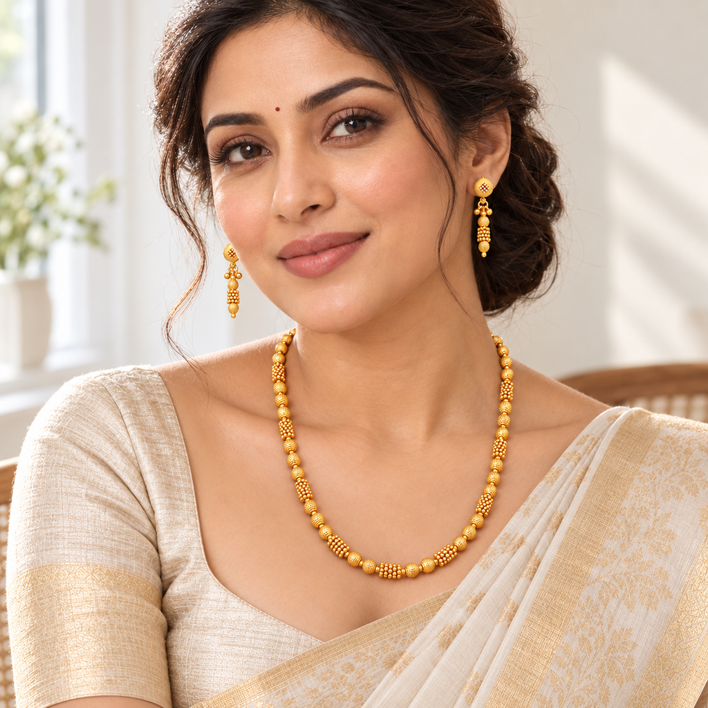 Beautiful gold mala set