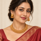 Stunning antique gold necklace set