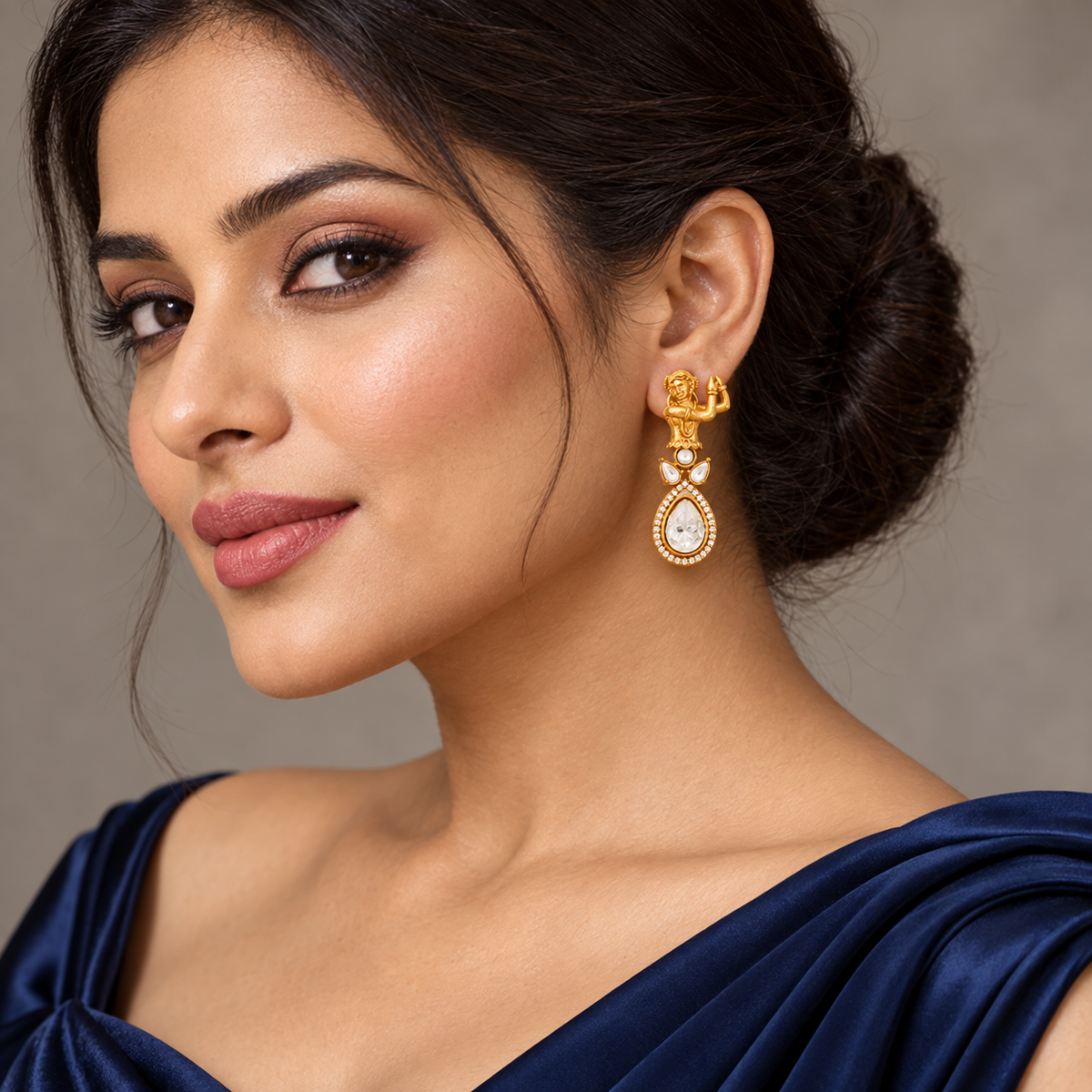Kundan Teardrop Earrings