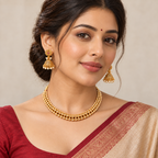 Beautiful pearl gold necklace set