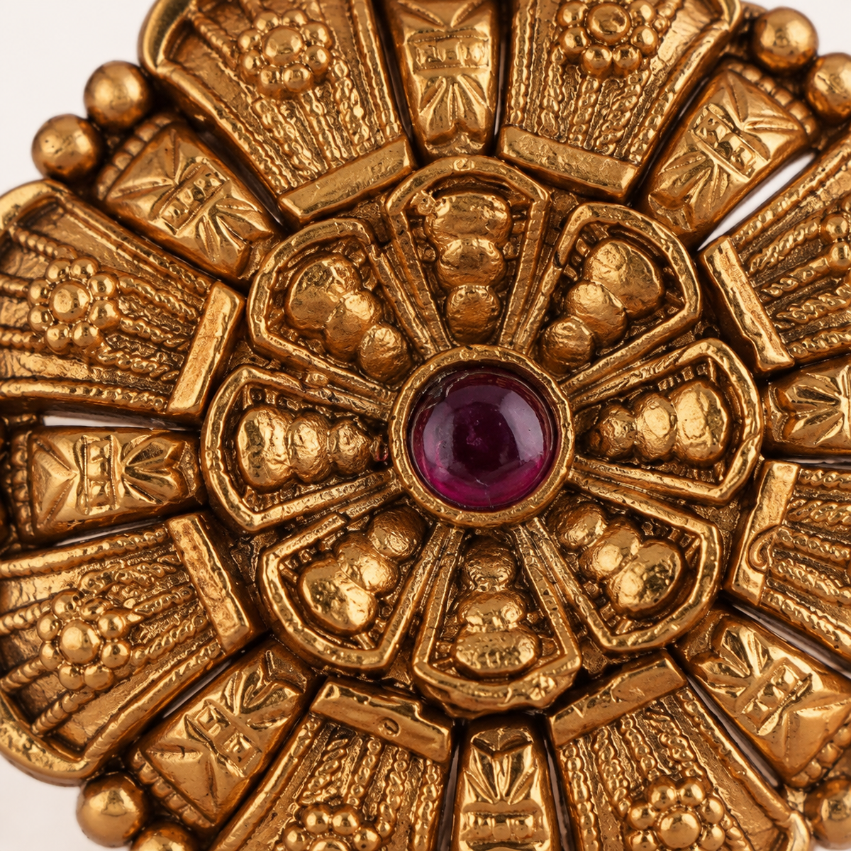 Antique Gold Plated Stone Stud