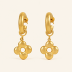 Long gold plated demi fine earring