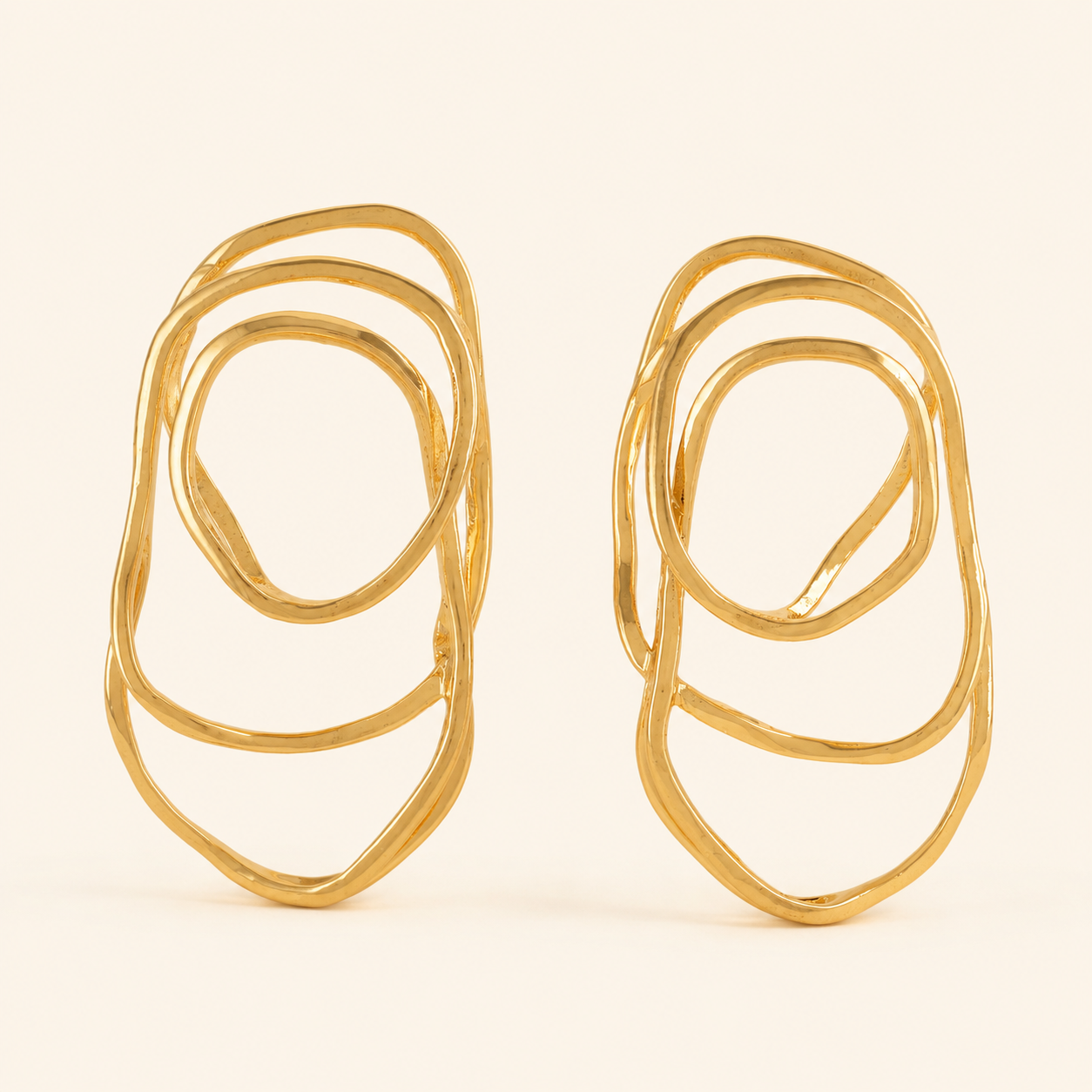 Gold Plated Spiral Demi Fine Earring