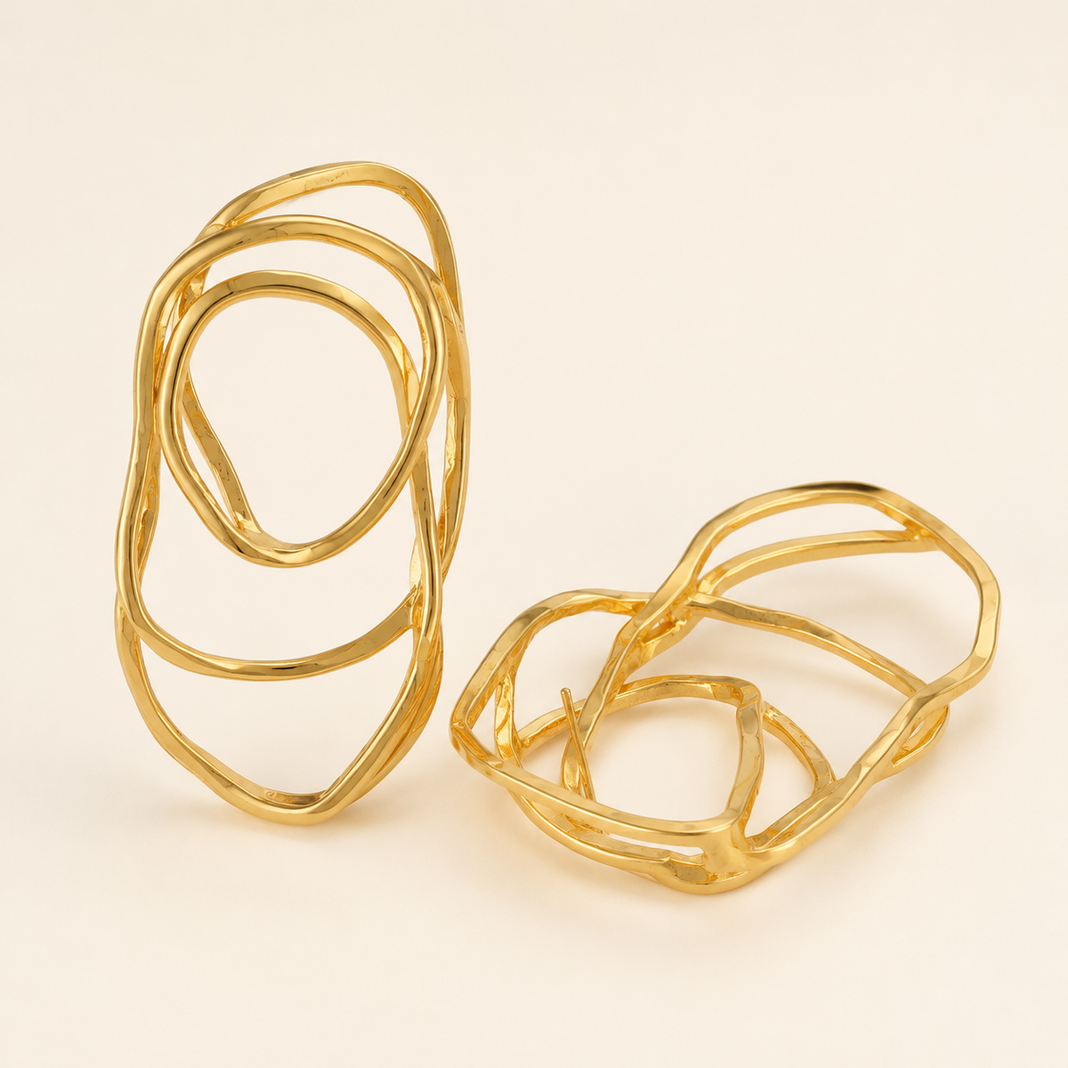 Gold Plated Spiral Demi Fine Earring