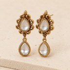 Stunning antique gold kundan earring