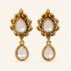 Stunning antique gold kundan earring