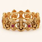 Antique Gold Finish Ganesh Kada Bangle