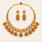 Antique Gold Plated Stone Chic Necklace Set