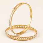 Gold Plated Dual Tone Bangle Set