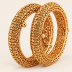 Antique Gold Plain Plated Bangle Set
