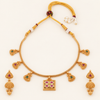 Antique Gold Suhana Charm Necklace Set
