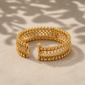 Traditional plain antique gold kada bangle