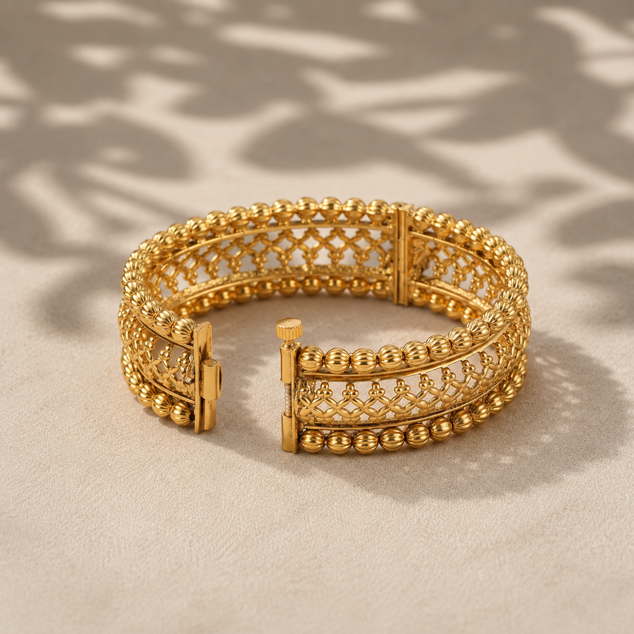 Traditional plain antique gold kada bangle