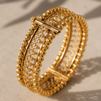 Traditional plain antique gold kada bangle