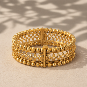 Traditional plain antique gold kada bangle