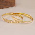 Beautiful gold plated dual tone bangle set