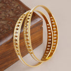Beautiful gold plated dual tone bangle set