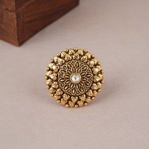 Stunning plain antique gold finger ring