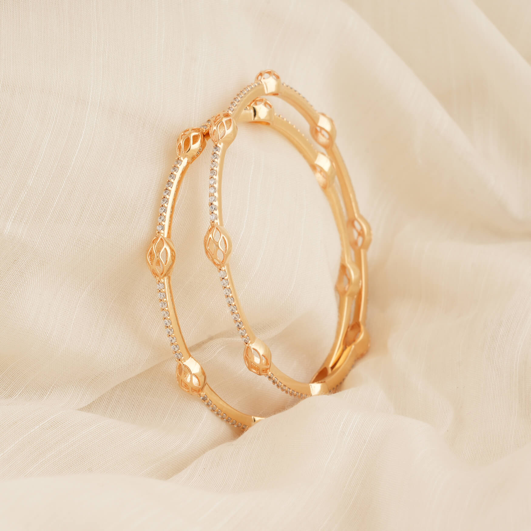 Ball motif gold plated bangle set (set of 4) COD Available smarsjewelrys