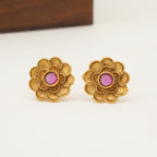 Beautiful Antique floral stone pendant set