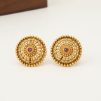 Beautiful floral antique gold pendant set